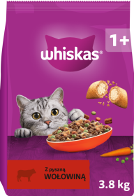 Whiskas Adult Karma z wołowiną dla kota 3.8kg