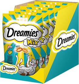 Dreamies Mix Przysmak z serem i o smaku łososia dla kota 6x60g OPAKOWANIE ZBIORCZE