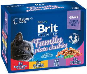 Brit Premium Cat Family Plate Chunks in Gravy Karma w sosie dla kota 12x100g