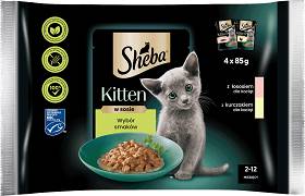 Sheba KITTEN Wybór Smaków Karma w sosie dla kociąt 4x85g