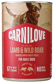 Carnilove Adult Lamb&Wild Boar Mokra Karma z jagnięciną i dziczyzną dla psa 400g