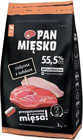 Pan Mięsko Adult Medium Karma z cielęciną i indykiem dla psa 3kg