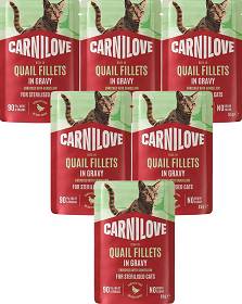 Carnilove CAT Sterilised Quail Fillets in Gravy Karma z przepiórką dla kota 12x85g PAKIET