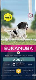 Eukanuba Adult Medium Karma dla psa 15kg+3kg GRATIS