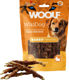 Woolf WildDog Rabbit Twisters Przysmak Zawijasy z królikiem dla psa 100g