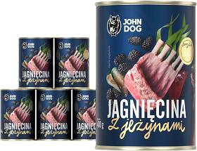 John Dog Berry Line Karma z jagnięciną i jeżynami dla psa 6x400g PAKIET