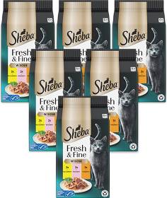 Sheba Fresh&Fine Karma z kurczakiem, łososiem i indykiem w sosie dla kota 6x(6x50g) PAKIET