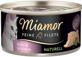 Miamor Feine Filets Naturell Karma z kurczakiem i szynką w sosie dla kota 80g