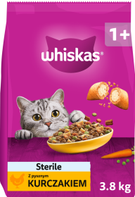 Whiskas Adult Sterile Karma z kurczakiem dla kota 3.8kg