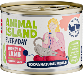 Animal Island Everyday Turkey&Lamb Mousse Karma z indykiem i jagnięciną w musie dla kota 200g