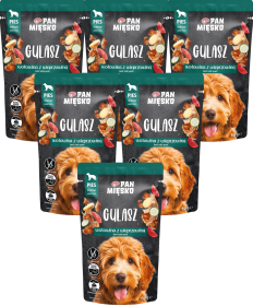 Pan Mięsko Adult Gulasz Karma z wołowiną i wieprzowiną dla psa 10x150g PAKIET