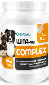 Eurowet Wita-Vet Complex Ca/P1.3 Preparat witaminowy dla psa 80tab.