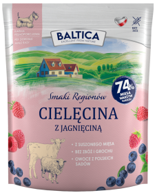 Baltica Smaki Regionów Adult Small  Karma z cielęciną i jagnięciną dla psa 1kg