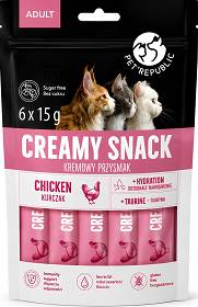 Pet Republic Adult Creamy Snack Chicken Przysmaki z kurczakiem dla kota 6x15g