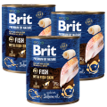 Brit Premium by Nature Fish with Fish Skin Karma z rybą dla psa 6x800g PAKIET