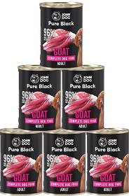 John Dog Pies Adult Pure Black Karma z koziną 6x400g PAKIET