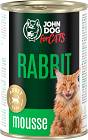 John Dog for Cats Rabbit Mousse Karma z królikiem dla kota 400g