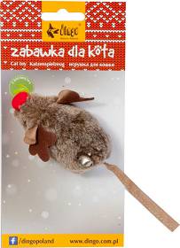 Dingo Mysz pluszowa dla kota Rudolf 8cm kolor brązowy
