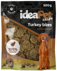 IdeaPet Craft Turkey Bites Przysmak Klopsiki z indyka dla psa 500g