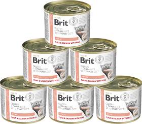 Brit Veterinary Diet Renal Tuna&Salmon&Pea Karma z tuńczykiem i łososiem dla kota 6x200g PAKIET