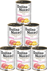 Dolina Noteci Premium Pure Turkey with Potatoes Karma z inykiem i ziemniakami dla psa 24x400g PAKIET