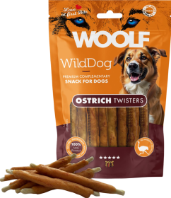 Woolf WildDog Rabbit Twisters Przysmak Zawijasy ze strusiem dla psa 100g