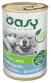 Oasy One Protein Adult Medium/Large Lamb Karma z jagnięciną dla psa 400g