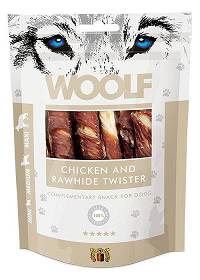 Woolf Przysmak Chicken and Rawhide Twister dla psa op. 100g [Data ważności: 20.07.2025]