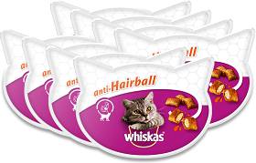 Whiskas Przysmak Anti-Hairball na kule włosowe dla kota op. 8x50g PAKIET