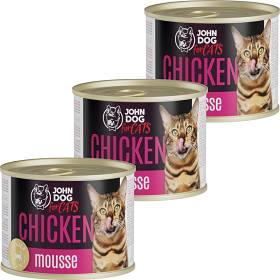 John Dog for Cats Chicken Mousse Karma z kurczakiem dla kota 6x200g PAKIET