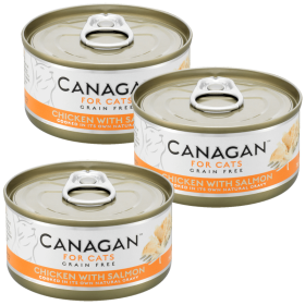 Canagan For Cats Chicken with Salmon Karma z kurczakiem i łososiem dla kota 12x75g PAKIET