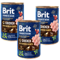 Brit Premium by Nature Chicken with Chicken Hearts Karma z kurczakiem dla psa 6x400g PAKIET