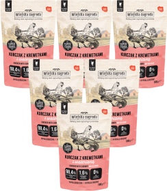 Wiejska Zagroda Karma Hipoalergiczna z kurczakiem i krewetkami dla kota 12x100g SASZETKA PAKIET