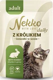 Nekko Daily Adult Karma z królikiem dla kota 85g (sos)