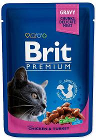 Brit Premium Cat with Chicken&Turkey Karma z kurczakiem i indykiem dla kota 100g