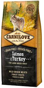 Carnilove Salmon&Turkey Adult Large Karma z łososiem i indykiem dla psa 12kg+2kg GRATIS