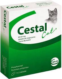 Cestal Tabletki na robaki i pasożyty dla kota 2szt. 