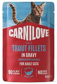 Carnilove CAT Trout Fillets in Gravy Karma z pstrągiem dla kota 85g