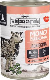 Wiejska Zagroda Junior Monobiałkowa Karma z jagnięciną dla szczeniaka 400g