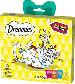  Dreamies Zestaw Świąteczny - Prezent dla kota 4x30g