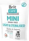 Brit Care MINI Light&Sterilised Rabbit&Salmon Karma z królikiem i łososiem dla psa 400g