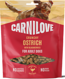 Carnilove Snack Crunchy Ostrich Przysmak ze strusiem i jeżynami dla psa 200g
