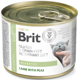 Brit Veterinary Diet Diabetes Lamb&Pea Karma z jagnięciną dla kota 200g