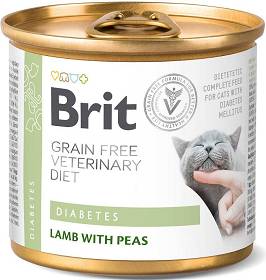 Brit Veterinary Diet Diabetes Lamb&Pea Karma z jagnięciną dla kota 200g