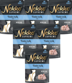 Nekko Supreme Adult Karma z tuńczykiem dla kota 12x70g (bulion) PAKIET