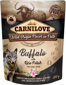 Carnilove Buffalo&Rose Petals Karma z bawołem dla psa SASZETKA 300g