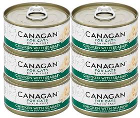 Canagan For Cats Chicken with Seabass Karma z kurczakiem i okoniem morskim 12x75g PAKIET