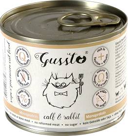 Gussto Fresh Calf&Rabbit Karma z cielęciną i królikiem dla kota 200g