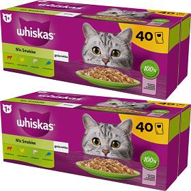 Whiskas Mix Smaków Karma w galaretce dla kota 2x(40x85g) PAKIET