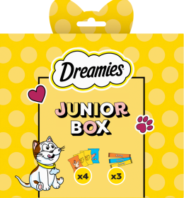 Dreamies Junior Party Snack Box Mix smaków Przysmaki dla kociąt 150g